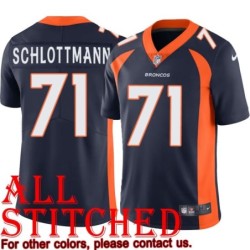 Navy Alternate Austin Schlottmann Jersey Denver Broncos #71