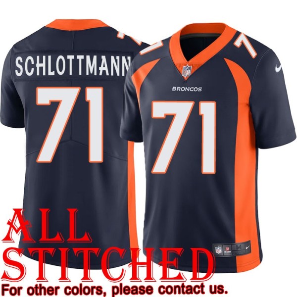 Navy Alternate Austin Schlottmann Jersey Denver Broncos #71