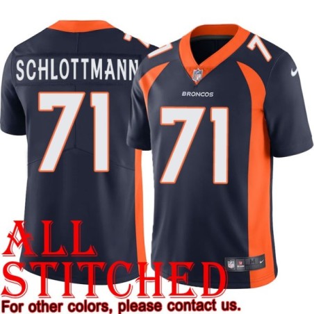 Navy Alternate Austin Schlottmann Jersey Denver Broncos #71