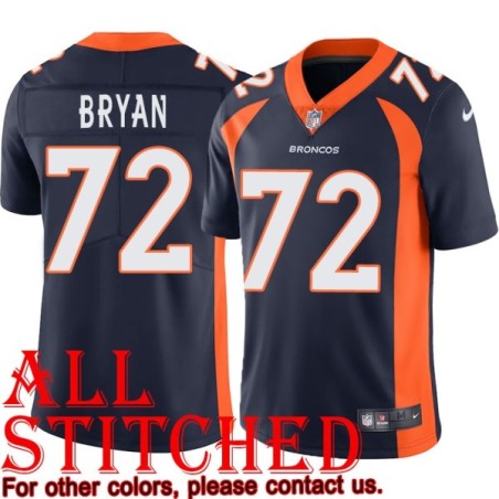 Navy Alternate Bill Bryan Jersey Denver Broncos #72