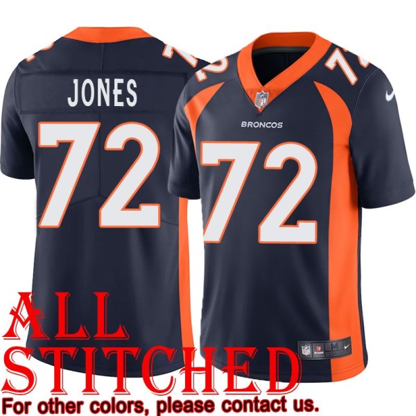 Navy Alternate Ernest Jones Jersey Denver Broncos #72