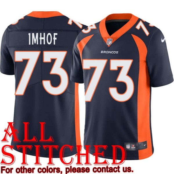 Navy Alternate Martin Imhof Jersey Denver Broncos #73