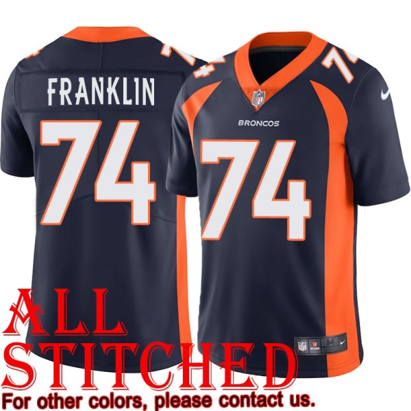 Navy Alternate Orlando Franklin Jersey Denver Broncos #74