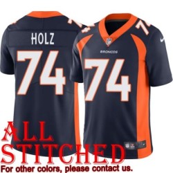 Navy Alternate Gordy Holz Jersey Denver Broncos #74