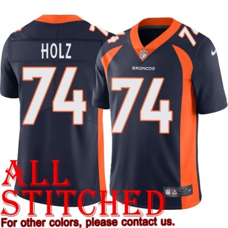 Navy Alternate Gordy Holz Jersey Denver Broncos #74