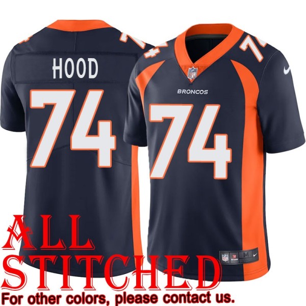 Navy Alternate Winford Hood Jersey Denver Broncos #74