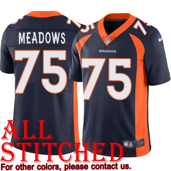Navy Alternate Adam Meadows Jersey Denver Broncos #75