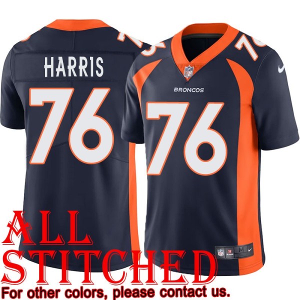Navy Alternate Archie Harris Jersey Denver Broncos #76