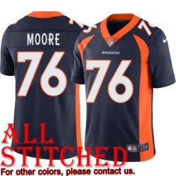 Navy Alternate Randy Moore Jersey Denver Broncos #76