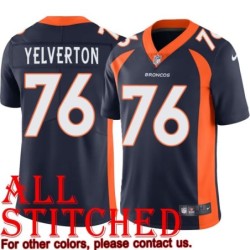 Navy Alternate Bill Yelverton Jersey Denver Broncos #76