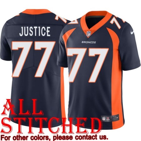 Navy Alternate Winston Justice Jersey Denver Broncos #77