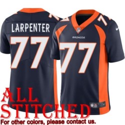 Navy Alternate Carl Larpenter Jersey Denver Broncos #77