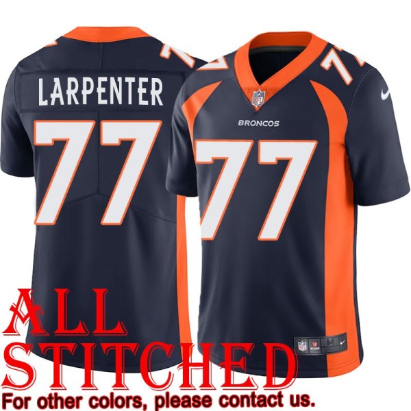 Navy Alternate Carl Larpenter Jersey Denver Broncos #77