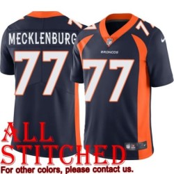 Navy Alternate Karl Mecklenburg Jersey Denver Broncos #77