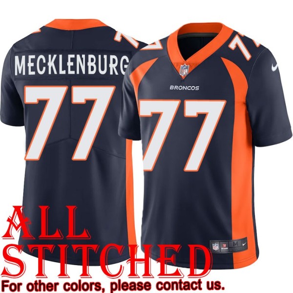 Navy Alternate Karl Mecklenburg Jersey Denver Broncos #77