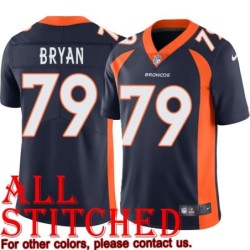 Navy Alternate Steve Bryan Jersey Denver Broncos #79