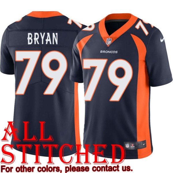 Navy Alternate Steve Bryan Jersey Denver Broncos #79
