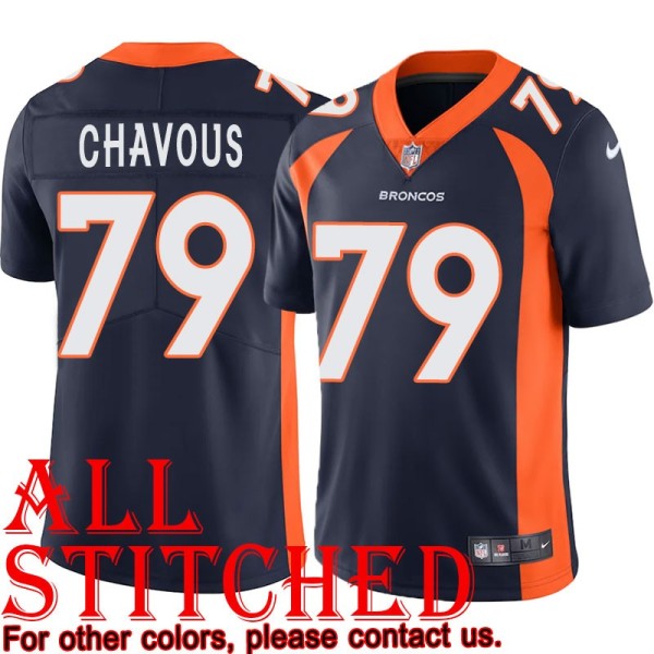 Navy Alternate Barney Chavous Jersey Denver Broncos #79
