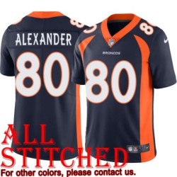 Navy Alternate Ray Alexander Jersey Denver Broncos #80