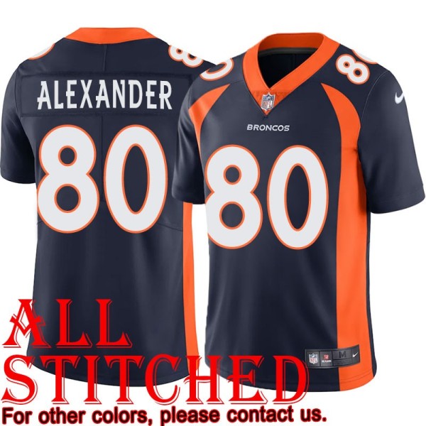 Navy Alternate Ray Alexander Jersey Denver Broncos #80