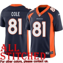 Navy Alternate Chris Cole Jersey Denver Broncos #81