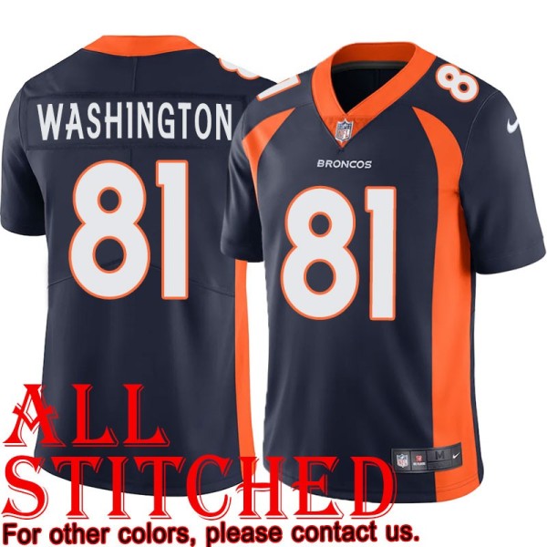 Navy Alternate Dave Washington Jersey Denver Broncos #81