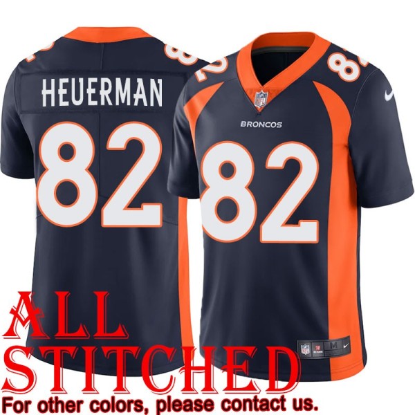 Navy Alternate Jeff Heuerman Jersey Denver Broncos #82