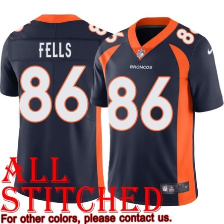 Navy Alternate Daniel Fells Jersey Denver Broncos #86