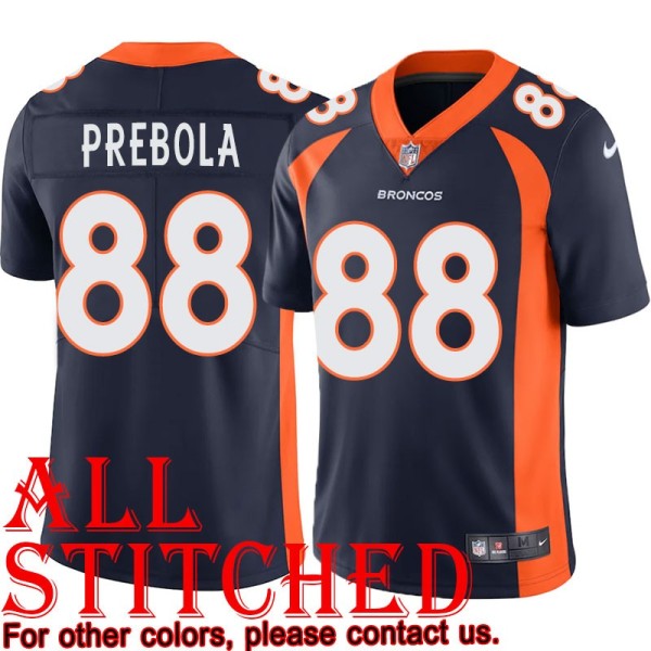 Navy Alternate Gene Prebola Jersey Denver Broncos #88
