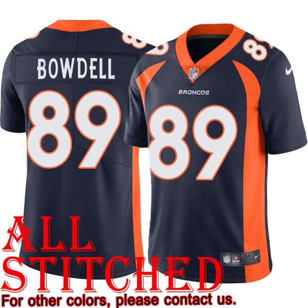 Navy Alternate Gordon Bowdell Jersey Denver Broncos #89