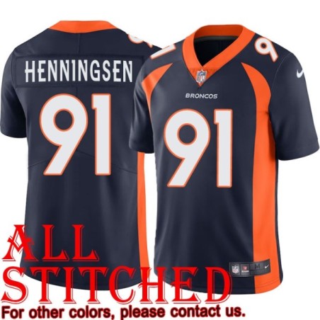 Navy Alternate Matt Henningsen Jersey Denver Broncos #91