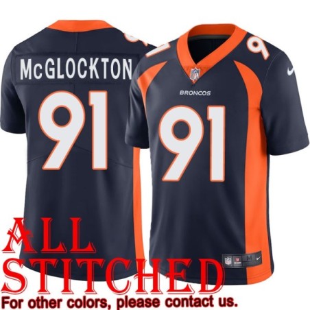 Navy Alternate Chester McGlockton Jersey Denver Broncos #91