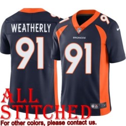 Navy Alternate Stephen Weatherly Jersey Denver Broncos #91