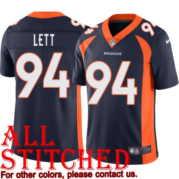 Navy Alternate Leon Lett Jersey Denver Broncos #94