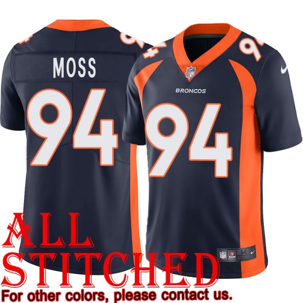 Navy Alternate Jarvis Moss Jersey Denver Broncos #94