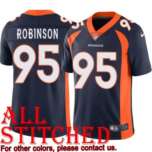 Navy Alternate Jeroy Robinson Jersey Denver Broncos #95