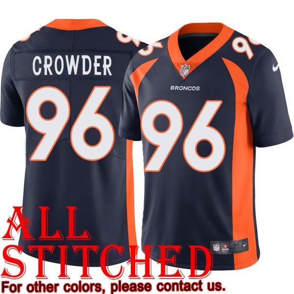 Navy Alternate Tim Crowder Jersey Denver Broncos #96