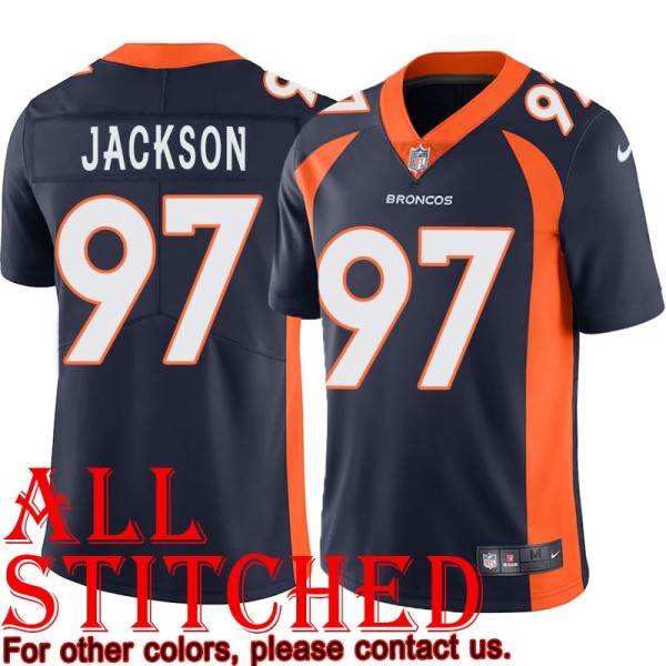 Navy Alternate Malik Jackson Jersey Denver Broncos #97