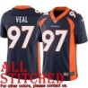 Navy Alternate Demetrin Veal Jersey Denver Broncos #97