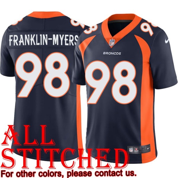 Navy Alternate John Franklin-Myers Jersey Denver Broncos #98