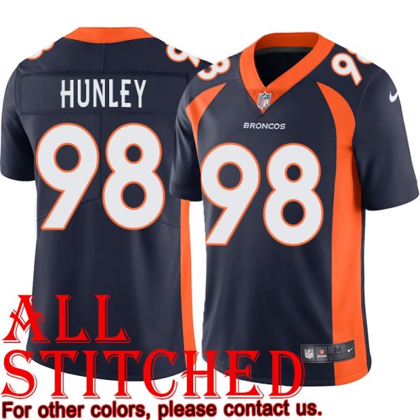 Navy Alternate Ricky Hunley Jersey Denver Broncos #98