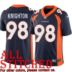 Navy Alternate Terrance Knighton Jersey Denver Broncos #98