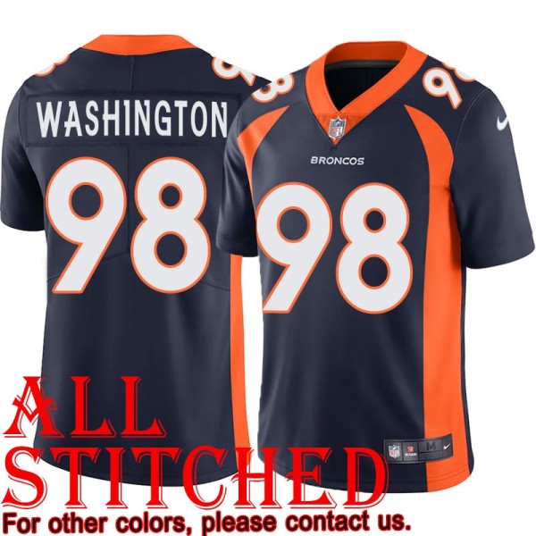 Navy Alternate Ted Washington Jersey Denver Broncos #98