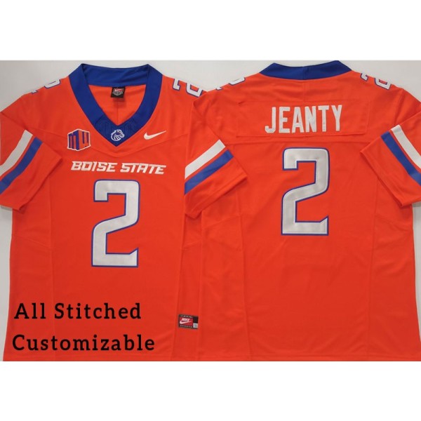 Orange College Ashton JEANTY Boise State Broncos Football Jersey Stitched Customizable