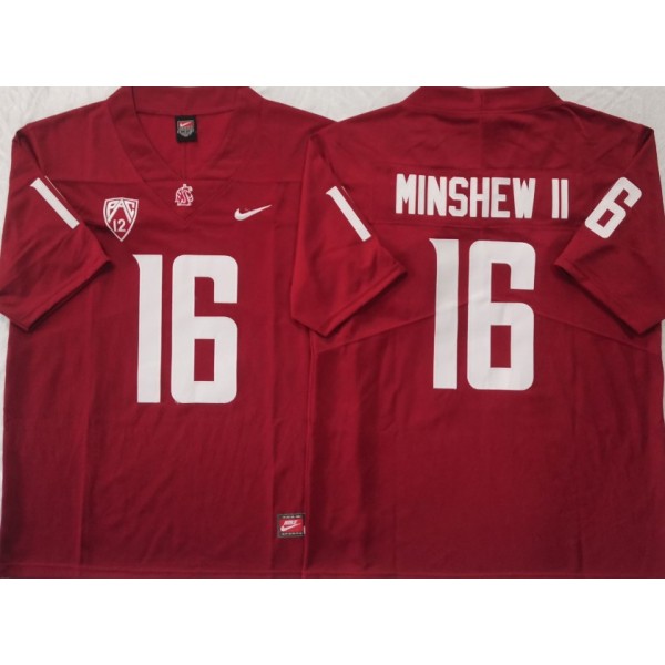 Red College Gardner Minshew II WSU Washington State Cougars Football Jersey Stitched Customizable