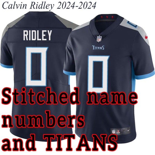 Navy Home Calvin Ridley Jersey Tennessee Titans #0