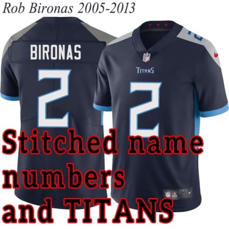 Navy Home Rob Bironas Jersey Tennessee Titans #2