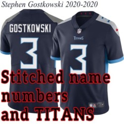 Navy Home Stephen Gostkowski Jersey Tennessee Titans #3