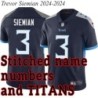 Navy Home Trevor Siemian Jersey Tennessee Titans #3