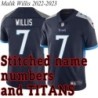 Navy Home Malik Willis Jersey Tennessee Titans #7